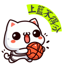 Meow plays basketball