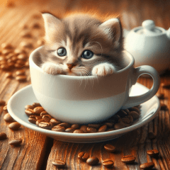 cute Cat in a cup