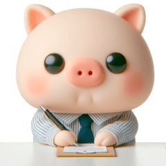 Piglet's first day on the job