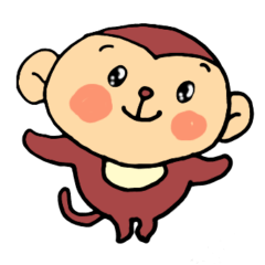 The cute monkey stickers