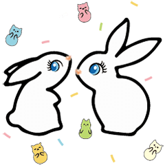 大きな青い目のウサギ バニー漫画