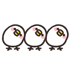 Rounded bird animation sticker small