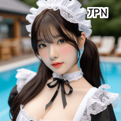 JPN 24 year old maid swimsuit