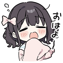 Small cute girl stickers