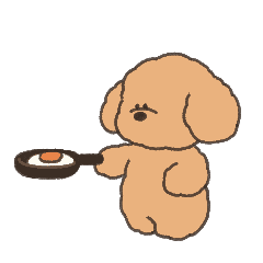 Animated toy poodle sticker