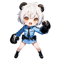 panda police girl