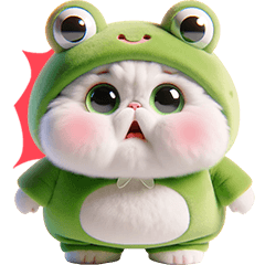 Meaw Frog So cute (Big Stickers)