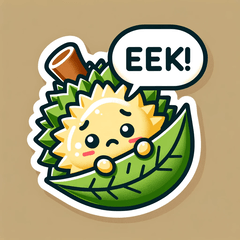 Stiker Durian Lucu