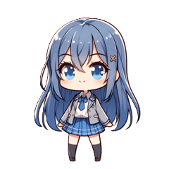 Blue-Haired Chibi High Schooler's Life