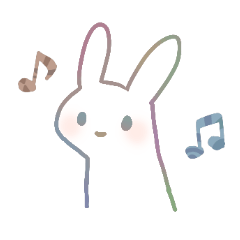 White rabbit's daily life Sticker