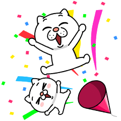 Annoying Cat Pop-Up Celebration Stickers