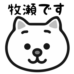 Makise white cats sticker