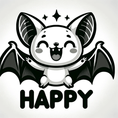かわいいコウモリくん！