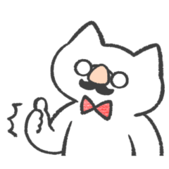 red color sticker(cat)(funny)
