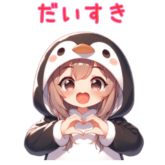 girl wearing penguin costume