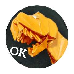 origami tyranno stamp