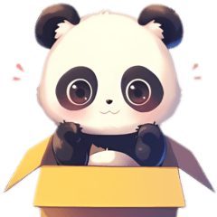 超可愛的熊貓和情侶短語1