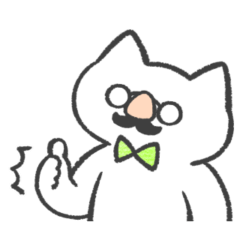 light green color sticker(cat)(funny)
