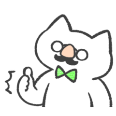 green color sticker(cat)(funny)