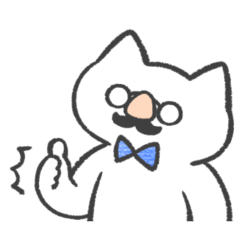 blue color sticker(cat)(funny)