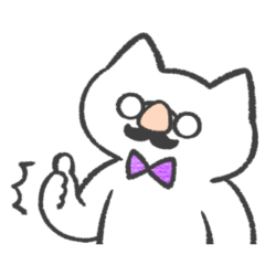 purple color sticker(cat)(funny)