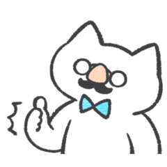 light blue color sticker(cat)(funny)