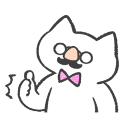 pink color sticker(cat)(funny)