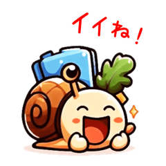 A snails' sticker used in everyday life