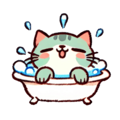 kitty cat in a bathtub