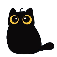 Funny naughty little black cat