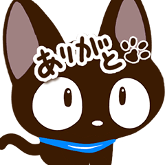 Sticker of Gentle Black Cat35
