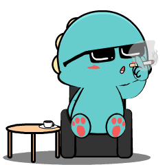 Dino Blue 5 : Animated Stickers