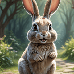 กระต่ายน่ารัก: สติกเกอร์ 40 รูป