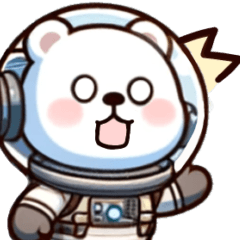 Space exploration polar bear