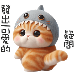 彡鯊鯊貓敲可愛 – LINE貼圖 | LINE STORE