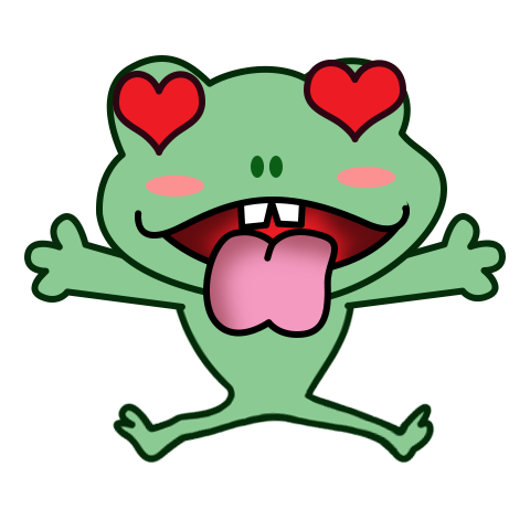 Cute Frog with rabbit teeth :