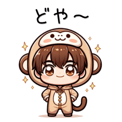 boy wearing monkey costume