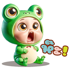 Funny frog (Big Stickers)