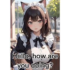 Garota de orelhas de gato de anime