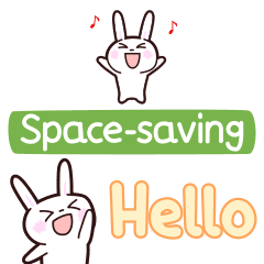 [Space-saving]Rabbit's Animated stickers
