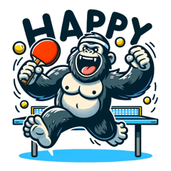 Ping-Pong Gorillas: Emotions Unleashed!