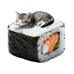 The cats Turned into Sushi