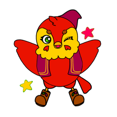 Red bird Sticker
