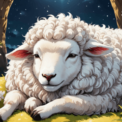 溫馨可愛的羊郵票套裝