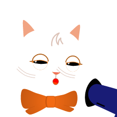 White Cat Stickers #1