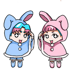 Nji-chan and Gen-kun the rabbit