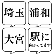 SAITAMA PLACE NAME FUKIDASHI Sticker