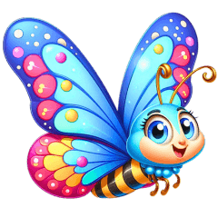 Sweetie Colorful Butterfly - English