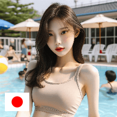 JP japanese swimsuit girl