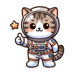 太空人裝扮的貓